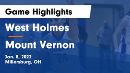 West Holmes  vs Mount Vernon Game Highlights - Jan. 8, 2022