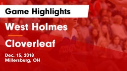 West Holmes  vs Cloverleaf  Game Highlights - Dec. 15, 2018