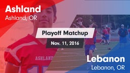 Matchup: Ashland  vs. Lebanon  2016