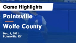 Paintsville  vs Wolfe County  Game Highlights - Dec. 1, 2021