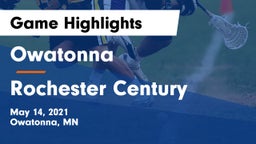 Owatonna  vs Rochester Century  Game Highlights - May 14, 2021