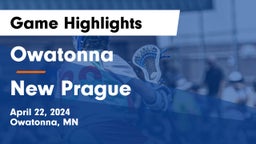 Owatonna  vs New Prague  Game Highlights - April 22, 2024