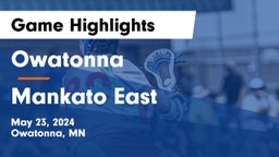 Owatonna  vs Mankato East  Game Highlights - May 23, 2024