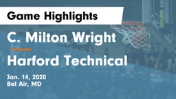 C. Milton Wright  vs Harford Technical  Game Highlights - Jan. 14, 2020