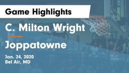 C. Milton Wright  vs Joppatowne  Game Highlights - Jan. 24, 2020