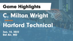 C. Milton Wright  vs Harford Technical  Game Highlights - Jan. 14, 2022