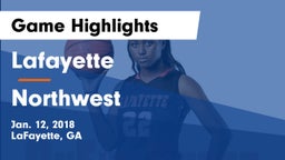 Lafayette  vs Northwest Game Highlights - Jan. 12, 2018
