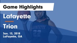 Lafayette  vs Trion Game Highlights - Jan. 13, 2018