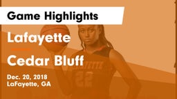 Lafayette  vs Cedar Bluff Game Highlights - Dec. 20, 2018