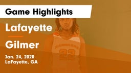 Lafayette  vs Gilmer Game Highlights - Jan. 24, 2020