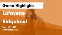 Lafayette  vs Ridgeland  Game Highlights - Jan. 13, 2023