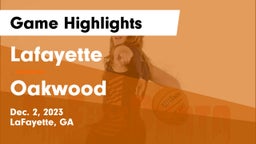 Lafayette  vs Oakwood  Game Highlights - Dec. 2, 2023