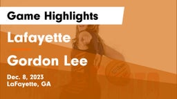 Lafayette  vs Gordon Lee  Game Highlights - Dec. 8, 2023