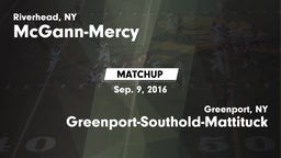 Matchup: McGann-Mercy High vs. Greenport-Southold-Mattituck  2016