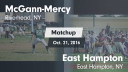 Matchup: McGann-Mercy High vs. East Hampton  2016