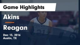 Akins  vs Reagan  Game Highlights - Dec 13, 2016