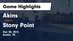Akins  vs Stony Point  Game Highlights - Dec 30, 2016