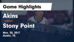 Akins  vs Stony Point  Game Highlights - Nov. 20, 2017