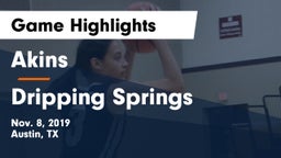 Akins  vs Dripping Springs  Game Highlights - Nov. 8, 2019