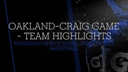 Winnebago girls basketball highlights Oakland-Craig Game - Team Highlights
