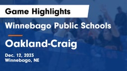Winnebago Public Schools vs Oakland-Craig  Game Highlights - Dec. 12, 2023