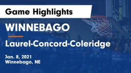WINNEBAGO vs Laurel-Concord-Coleridge  Game Highlights - Jan. 8, 2021