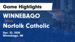 WINNEBAGO vs Norfolk Catholic  Game Highlights - Dec. 22, 2020