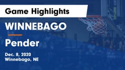WINNEBAGO vs Pender  Game Highlights - Dec. 8, 2020
