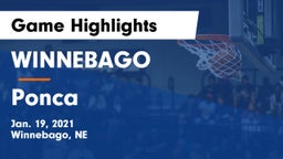 WINNEBAGO vs Ponca  Game Highlights - Jan. 19, 2021