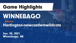 WINNEBAGO vs Hartington-newcastlemwildcats  Game Highlights - Jan. 28, 2021