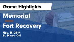 Memorial  vs Fort Recovery  Game Highlights - Nov. 29, 2019