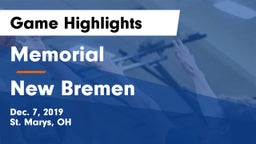 Memorial  vs New Bremen  Game Highlights - Dec. 7, 2019