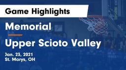 Memorial  vs Upper Scioto Valley  Game Highlights - Jan. 23, 2021