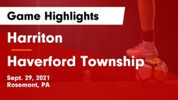 Harriton  vs Haverford Township  Game Highlights - Sept. 29, 2021