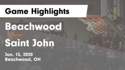Beachwood  vs Saint John  Game Highlights - Jan. 13, 2020