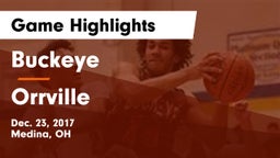Buckeye  vs Orrville  Game Highlights - Dec. 23, 2017