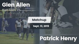 Matchup: Glen Allen High vs. Patrick Henry 2019