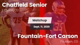 Matchup: Chatfield High vs. Fountain-Fort Carson  2020