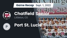 Recap: Chatfield Senior  vs. Port St. Lucie 2022