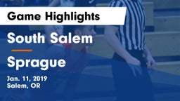 South Salem  vs Sprague Game Highlights - Jan. 11, 2019