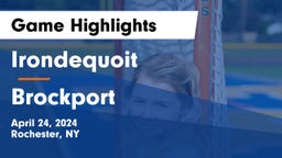  Irondequoit  vs Brockport  Game Highlights - April 24, 2024