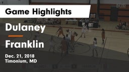 Dulaney  vs Franklin  Game Highlights - Dec. 21, 2018