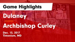 Dulaney  vs Archbishop Curley  Game Highlights - Dec. 13, 2017