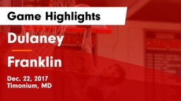 Dulaney  vs Franklin  Game Highlights - Dec. 22, 2017