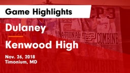 Dulaney  vs Kenwood High Game Highlights - Nov. 26, 2018