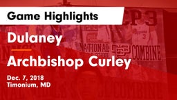 Dulaney  vs Archbishop Curley  Game Highlights - Dec. 7, 2018