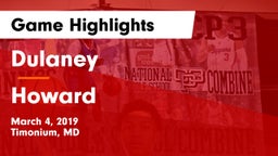 Dulaney  vs Howard  Game Highlights - March 4, 2019