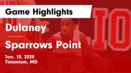 Dulaney  vs Sparrows Point Game Highlights - Jan. 10, 2020