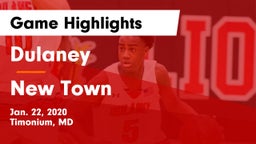 Dulaney  vs New Town  Game Highlights - Jan. 22, 2020