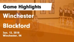 Winchester  vs Blackford  Game Highlights - Jan. 13, 2018